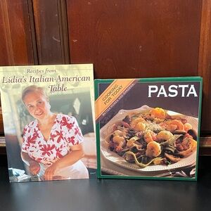 Lidia’s Italian-American Table Cookbook and Pasta Cookbook set